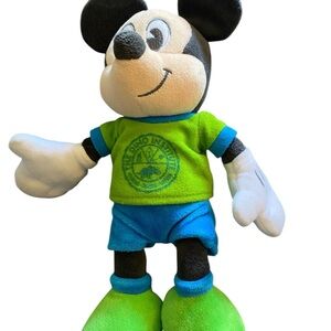 Disney Plush Mickey Mouse in Green and Blue